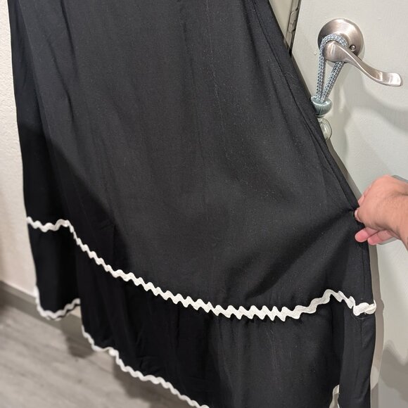 Francesca's Black/White Trim Maxi Dress - Picture 8 of 10